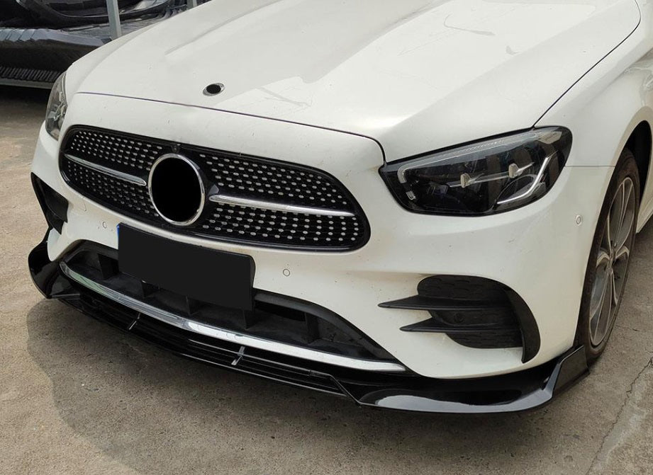 SPLITTER MERCEDES E W213 S213 2021+ GLOSSY BLACK UNDER BUMPER ABS GLOSSY BLACK