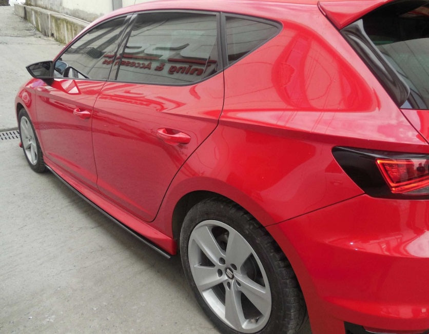 SEAT LEON 5F 2012-2018 SPOILER SPLITTER UNDER SKIRTS ABS BLACK