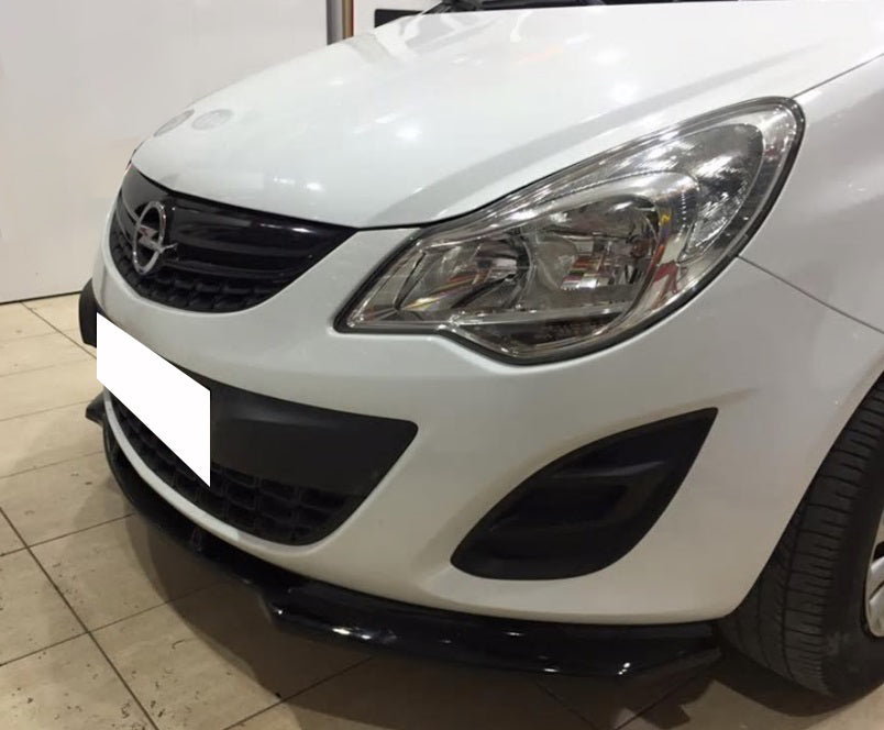 OPEL CORSA D LAMA SOTTO PARAURTI ANTERIORE IN ABS LOOK SPORTIVO NERO