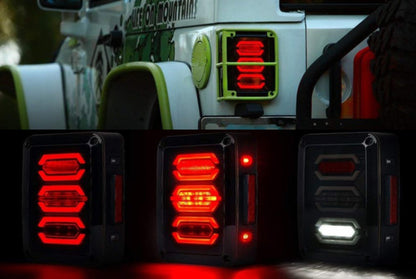 JEEP WRANGLER JK 2007-2016 PAIR OF FULL LED SMOKED REAR LIGHTS