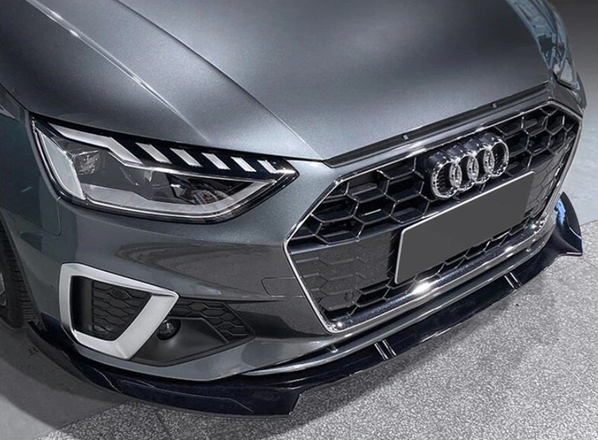 SPLITTER UNDER BUMPER AUDI A4 B9 2019+ ABS CARBON LOOK SPOILER RS4