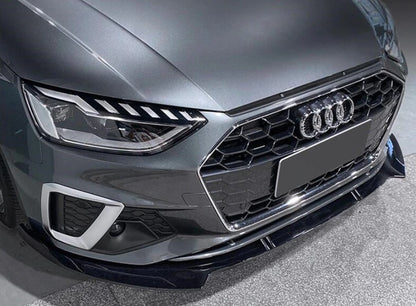 SPLITTER UNDER BUMPER AUDI A4 B9 2019+ ABS CARBON LOOK SPOILER RS4