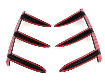 MERCEDES A-CLASS W176 PAIR OF REAR BUMPER MOULDS AMG LOOK 3M FLAPS