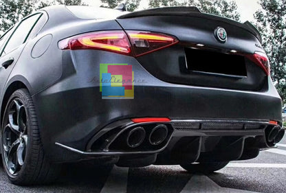 DIFFUSORE POSTERIORE ALFA ROMEO GIULIA 2015+ NERO LUCIDO