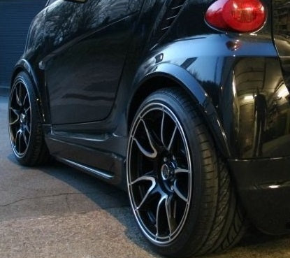 SMART FORTWO 451 SET 4 PIECES SPOILER MUDGUARDS WIDEENED IN ABS