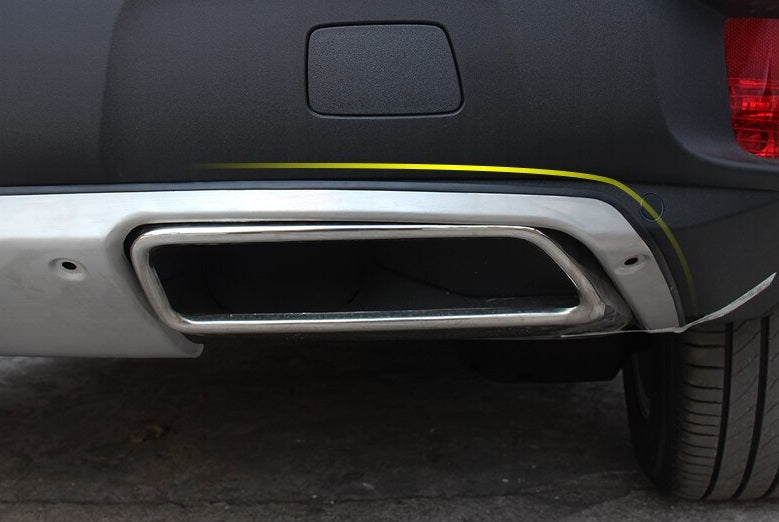 PEUGEOT 3008 FRONT + REAR BUMPER SPOILER SATIN STAINLESS STEEL