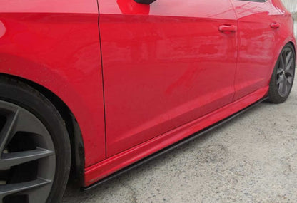 SEAT LEON 5F 2012-2018 SPOILER SPLITTER UNDER SKIRTS ABS BLACK