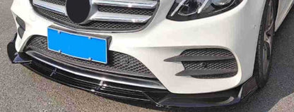 MERCEDES CLASSE E W213 S213 2016+ SPLITTER SOTTO PARAURTI ANTERIORE AMG NERO LUCIDO