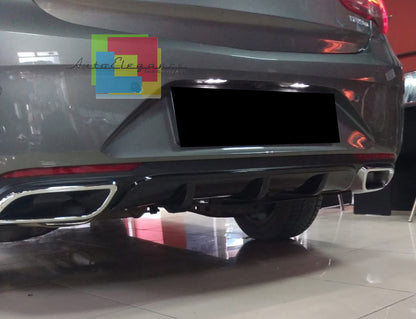 OPEL INSIGNA B 2018+ UNDER BUMPER DIFFUSER WITH OVAL TIP BLACK ABS
