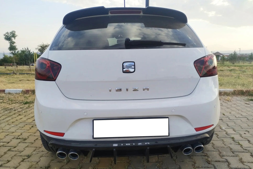 SEAT IBIZA 6J SOTTO PARAURTI POSTERIORE DIFFUSORE QUATTRO TERMINALI ABS 0283