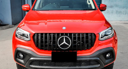 MERCEDES CLASSE X W470 2017+ GRIGLIA ANTERIORE MASCHERINA PROFILI NERI AMG LOOK