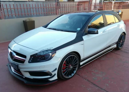 FLAPS UNDER SIDE SKIRTS MERCEDES A-CLASS W176 2012-2018 ABS BLACK TUNING