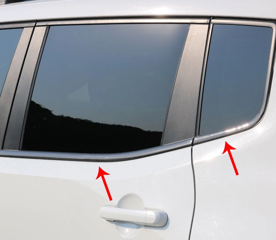 ADHESIVE MOULDS JEEP RENEGADE 2015+ CARBON STEEL WINDOW FRAME