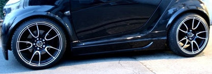 SMART FORTWO 451 SET 4 PIECES SPOILER MUDGUARDS WIDEENED IN ABS