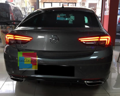 OPEL INSIGNA B 2018+ UNDER BUMPER DIFFUSER WITH OVAL TIP BLACK ABS