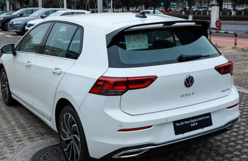 VW GOLF 8 2019+ REAR ROOF SPOILER RLINE LOOK GLOSS BLACK ABS