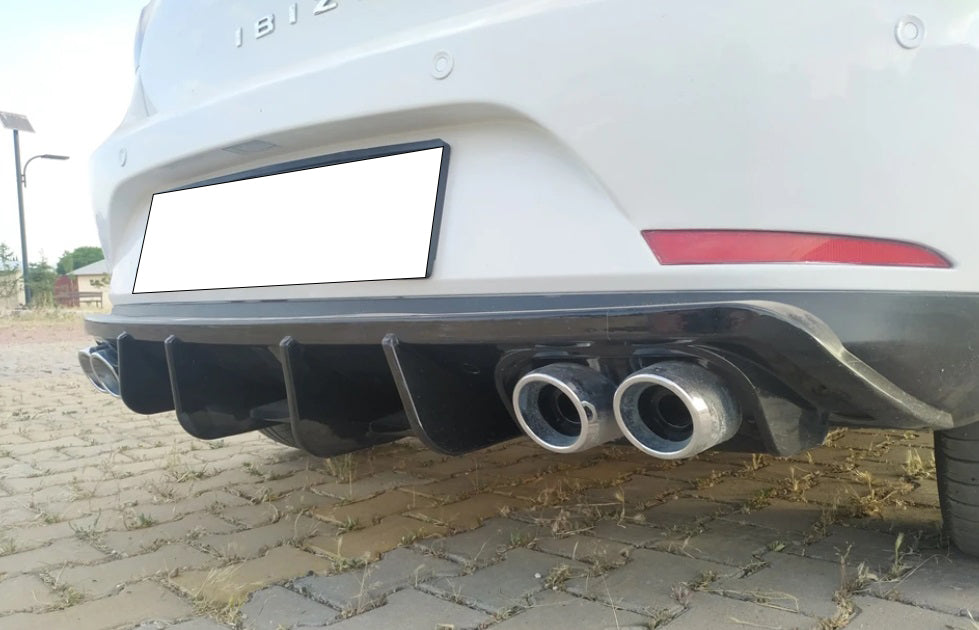 SEAT IBIZA 6J SOTTO PARAURTI POSTERIORE DIFFUSORE QUATTRO TERMINALI ABS 0283
