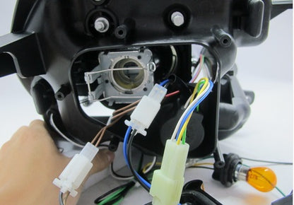 MINI COOPER R56 2006-2010 FARI ANTERIORI NERI ANGEL EYES D1S XENON DI SERIE