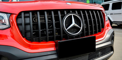 MERCEDES CLASSE X W470 2017+ GRIGLIA ANTERIORE MASCHERINA PROFILI NERI AMG LOOK