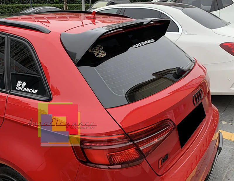 SPOILER POSTERIORE AUDI A3 8V SPORTBACK ALETTONE TETTO NERO LUCIDO ABS