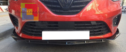 RENAULT CLIO 5 V 2019+ SPLITTER SOTTO PARAURTI ANTERIORE LAMA ABS NERO LUCIDO