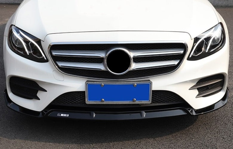MERCEDES CLASSE E W213 S213 2016+ SPLITTER SOTTO PARAURTI ANTERIORE AMG NERO LUCIDO