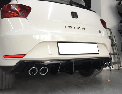 SEAT IBIZA 6J SOTTO PARAURTI POSTERIORE DIFFUSORE QUATTRO TERMINALI ABS 0283
