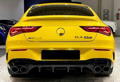 MERCEDES CLA W118 COUPE DIFFUSORE POSTERIORE AMG CON TERMINALI INOX NERI A45