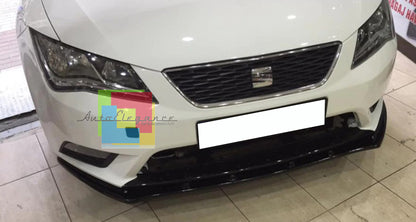 LIP SPOILER UNDER FRONT BUMPER SEAT LEON 5F 2012-2019 ABS BLACK SPLITTER