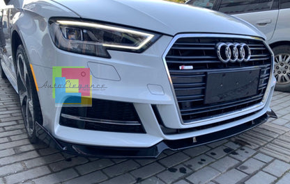 AUDI A3 8V 2017+ SLINE BUMPER SPLITTER ABS GLOSS BLACK RS3 S3 SPOILER
