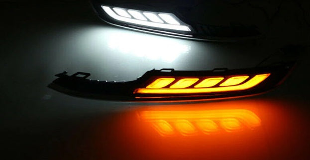 VW GOLF 7 VII 2012-2016 GRIGLIE DIURNE DAYTIME DRL CON FRECCE LED