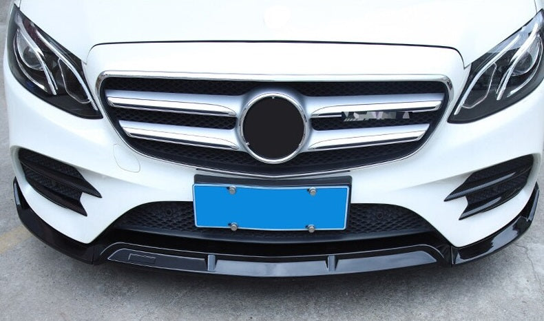MERCEDES CLASSE E W213 S213 2016+ SPLITTER SOTTO PARAURTI ANTERIORE AMG NERO LUCIDO