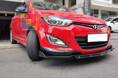 HYUNDAI I20 2008-2015 FRONT BUMPER SPLITTER GLOSS BLACK RS LOOK