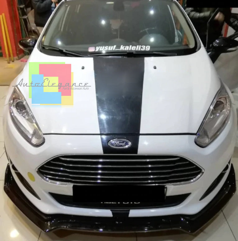 SPLITTER SPOILER UNDER FRONT BUMPER FORD FIESTA MK7 2012-2017 BLACK ABS