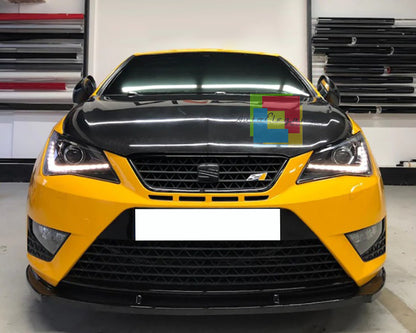 SEAT IBIZA 6J CUPRA FR 2008-2017 FRONT BUMPER SPLITTER BLACK ABS