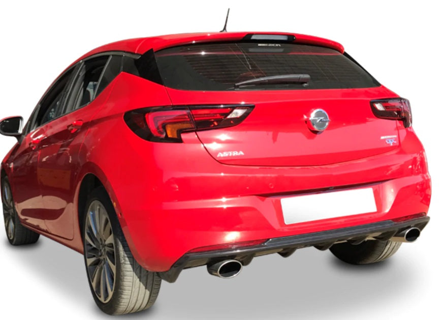 OPEL ASTRA K 2015-2018 REAR DIFFUSER ABS BLACK OPC UNDER BUMPER 1+1