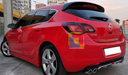 SOTTO PARAURTI POSTERIORE OPEL ASTRA J 2009+ DIFFUSORE QUATTRO TERMINALI ABS -