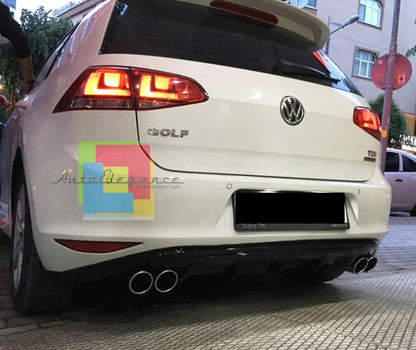 VW GOLF 7 VII 2012-2016 REAR BUMPER DIFFUSER IN ABS TUNING