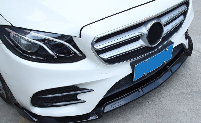 MERCEDES CLASSE E W213 S213 2016+ SPLITTER SOTTO PARAURTI ANTERIORE AMG NERO LUCIDO