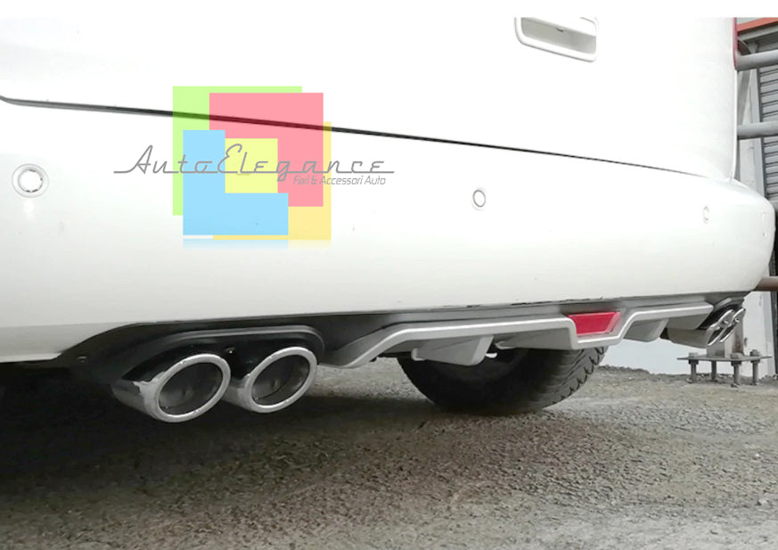 VW CADDY SOTTO PARAURTI POSTERIORE DIFFUSORE QUATTRO TERMINALI ABS