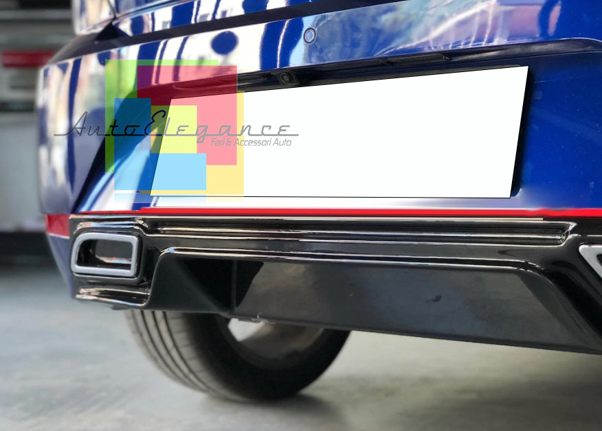 SEAT IBIZA 6F 2017+ DIFFUSORE POSTERIORE FR LOOK NERO ABS SPORTIVO .-.