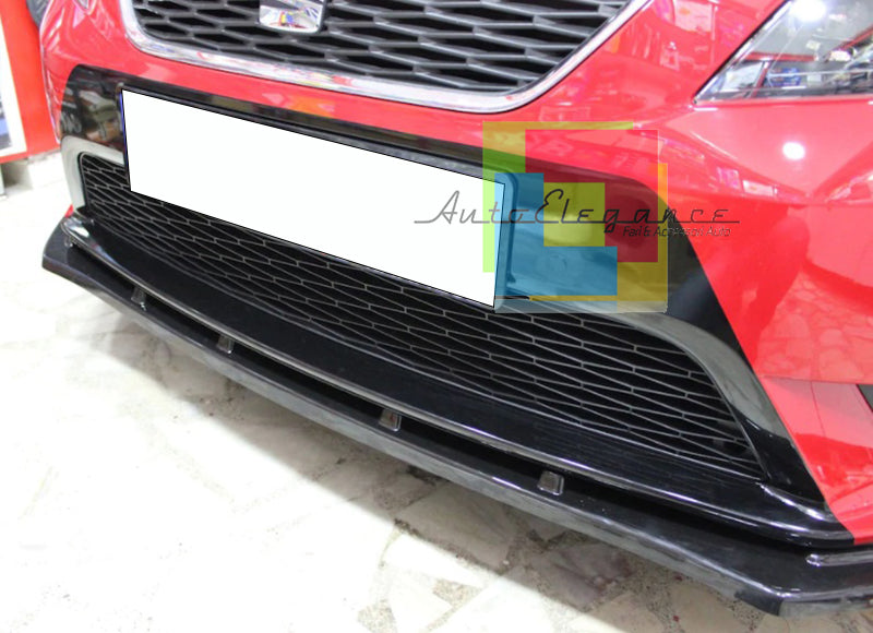 LIP SPOILER UNDER FRONT BUMPER SEAT LEON 5F 2012-2019 ABS BLACK SPLITTER