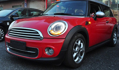 MINI COOPER R56 2006-2010 FARI ANTERIORI NERI ANGEL EYES D1S XENON DI SERIE