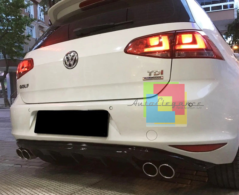 VW GOLF 7 VII 2012-2016 REAR BUMPER DIFFUSER IN ABS TUNING