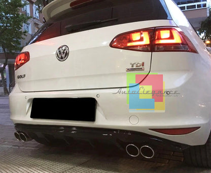 VW GOLF 7 VII 2012-2016 REAR BUMPER DIFFUSER IN ABS TUNING