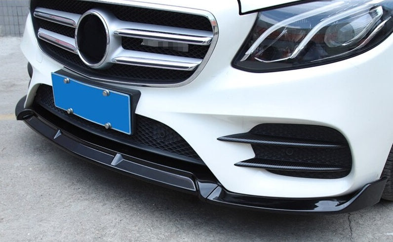 MERCEDES CLASSE E W213 S213 2016+ SPLITTER SOTTO PARAURTI ANTERIORE AMG NERO LUCIDO
