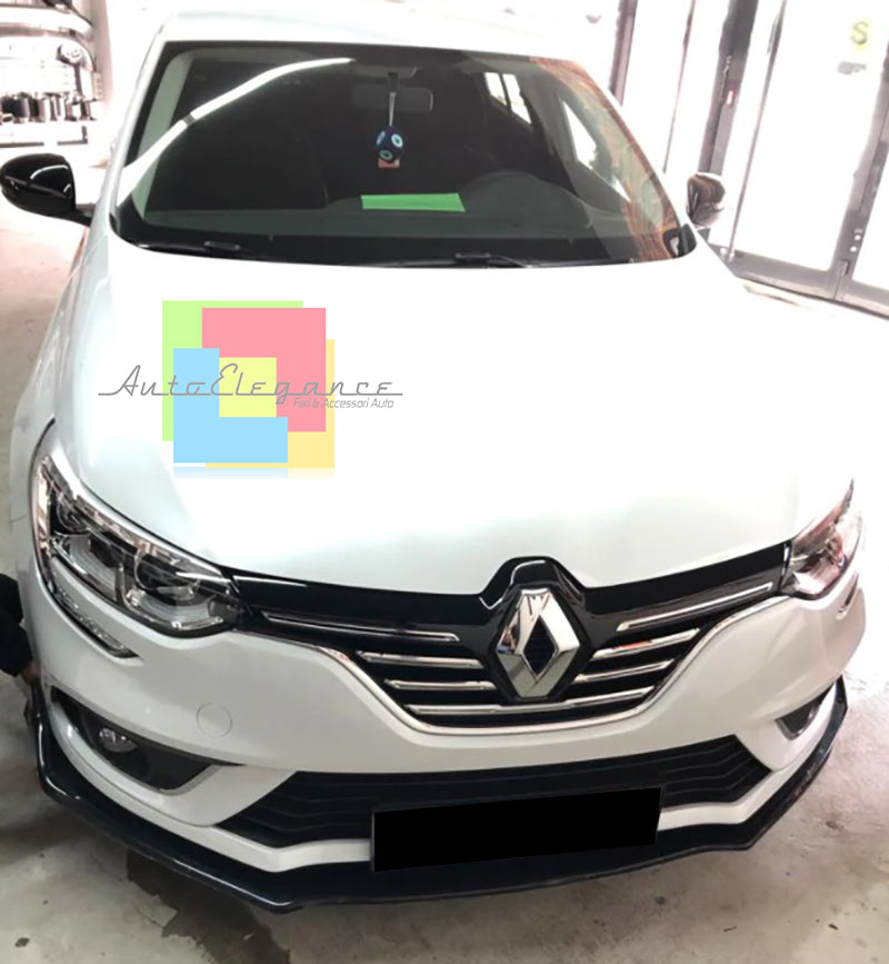 RENAULT MEGANE 4 2016+ SPLITTER SPOILER UNDER FRONT BUMPER ABS BLACK