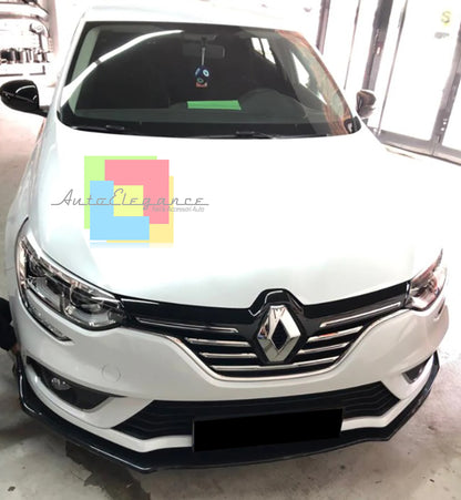 RENAULT MEGANE 4 2016+ SPLITTER SPOILER UNDER FRONT BUMPER ABS BLACK