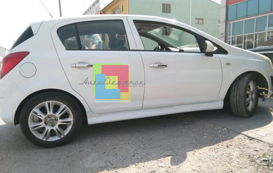 ⭐0903 SIDE SKIRTS SUITABLE FOR OPEL CORSA D 5 DOORS 2006-2014 LOOK OPC ABS⭐