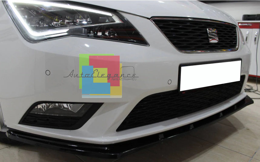 LIP SPOILER UNDER FRONT BUMPER SEAT LEON 5F 2012-2019 ABS BLACK SPLITTER